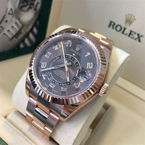 rolex sky dweller rose gold white dial|Rolex gold sky dweller price.